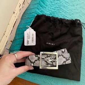 BRAND NEW 🌟 AMIRI NATURAL EMBOSSED SNAKE BELT!! 💕